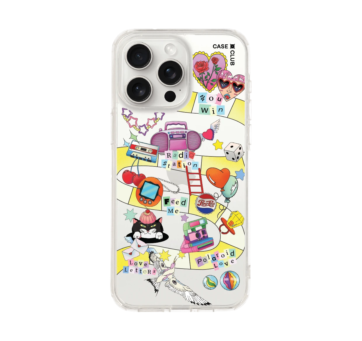 iphone 15 pro max clear case snake & ladder by bomfha